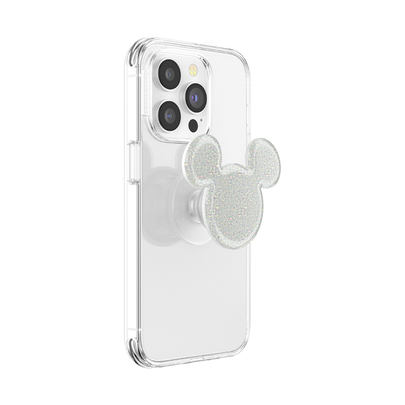 Earridescent White Glitter Mickey Mouse — Adhesive PopGrip image number 5